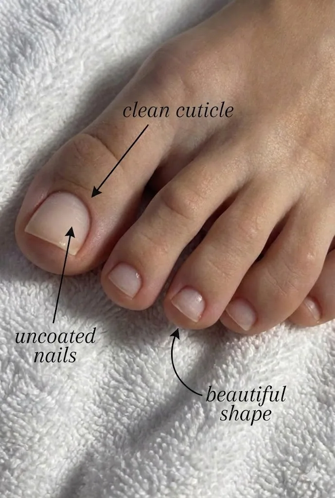 Smart Pedicure Regular (no color polish, clear polish only) at Ruta Beauty