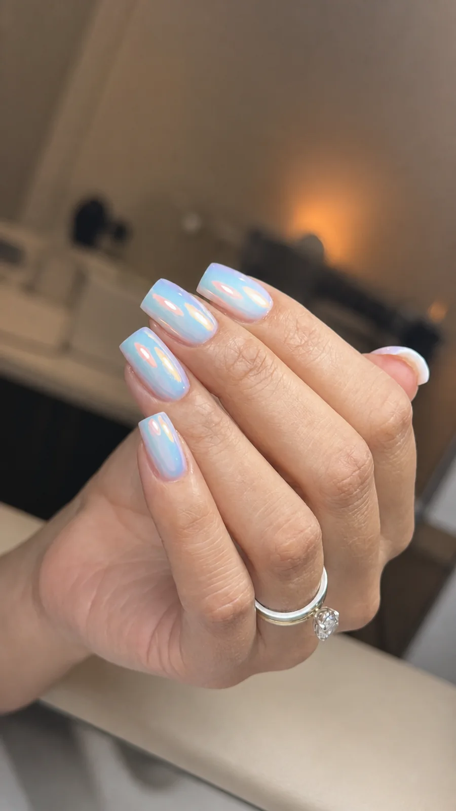 Pearl Chrome Manicure at Ruta Beauty